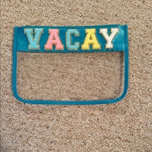 Kids Teal and Multicolor Clear Pouch